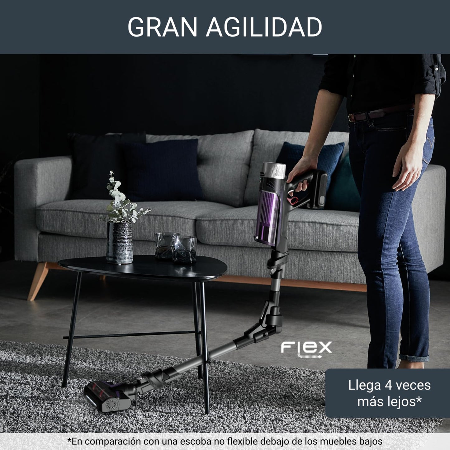 Rowenta Xforce Flex 9.60 – Aspirador sin cable 200 W con tubo Flex y filtro 99,9 %