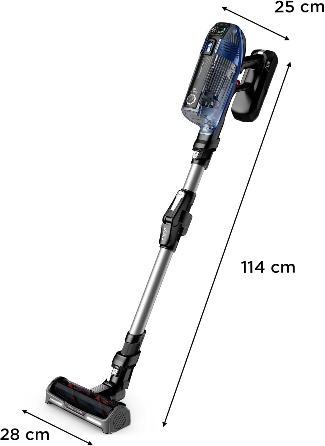 Rowenta Xforce Flex 14.60 Aqua – Aspirador sin cable 480 W 2 en 1 con fregado y tubo flexible