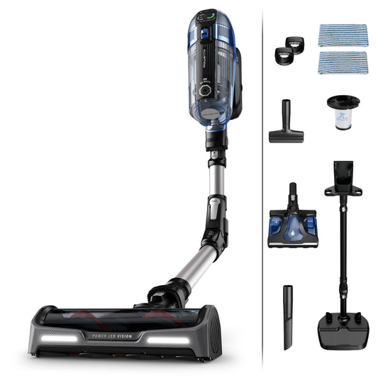 Rowenta Xforce Flex 14.60 Aqua – Aspirador sin cable 480 W 2 en 1 con fregado y tubo flexible